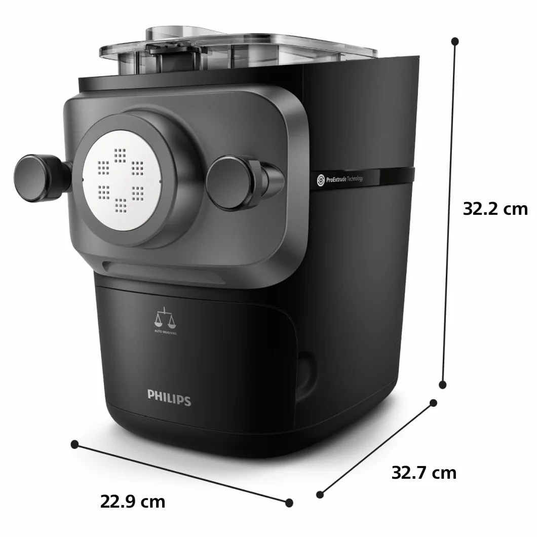 Philips Seria 7000 Urządzenie do wyrobu makaronu Automatyczne ważenie 8 tarczy formujących Czarny HR2665/93