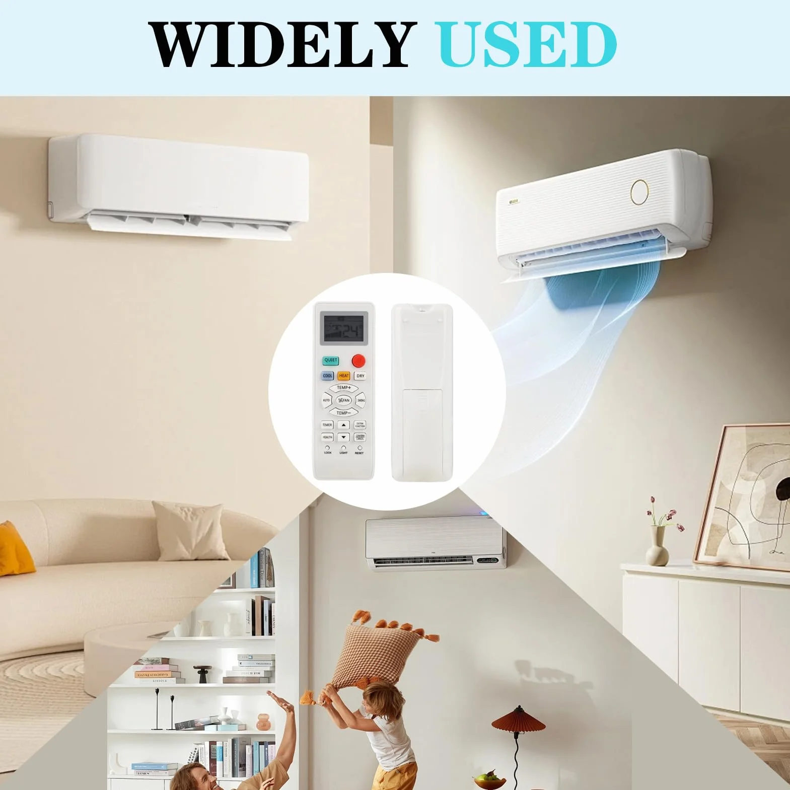 Pilot kompatybilny z klimatyzacją Haier YR-HD01, YL-HD04, YR-HD06, YL-HD02, HA-0361, zamiennik pilota z funkcją timera, ergonomiczny i wysokiej jakości