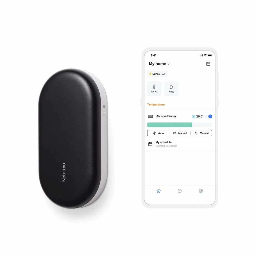 Netatmo Smart AC Controller Inteligentna klimatyzacja Wi-Fi Kompatybilny z klimatyzatorami i pompami ciepła Alexa Google Assistant Siri