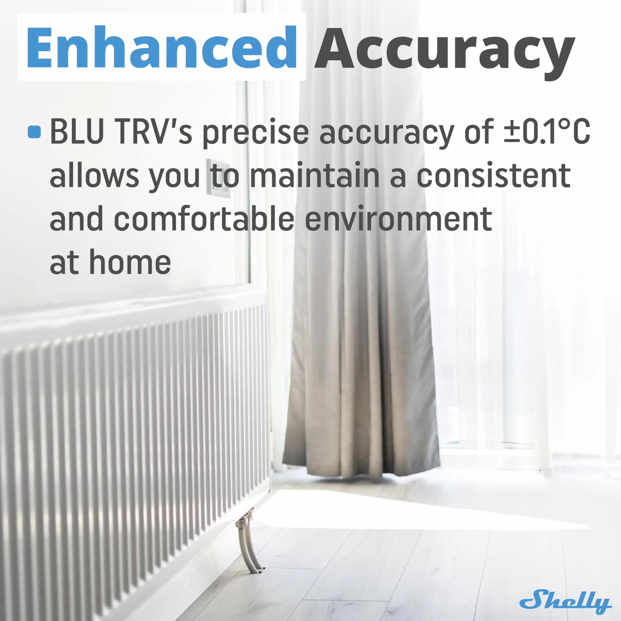 Shelly Blu TRV Gateway Gen3 Zestaw 3 inteligentnych głowic termostatycznych Bluetooth Wi-Fi USB-A sterowanie przez aplikację oszczędność energii obrotowy wyświetlacz