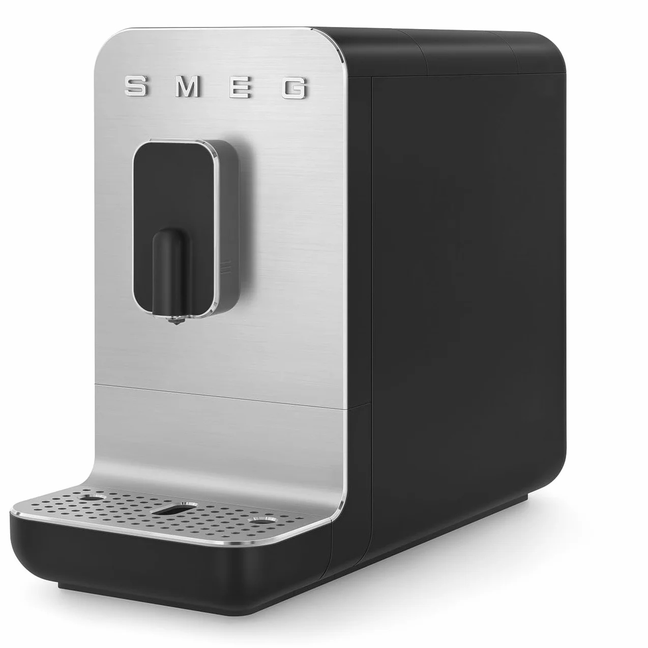 Smeg, Automatyczny ekspres do kawy espresso BCC11BLMEU, wbudowany młynek do ziarna, system termoblokowy, zbiornik na wodę 1,4 l, wyjmowany pojemnik na odpady, kompaktowe wymiary, 1350W, czarny