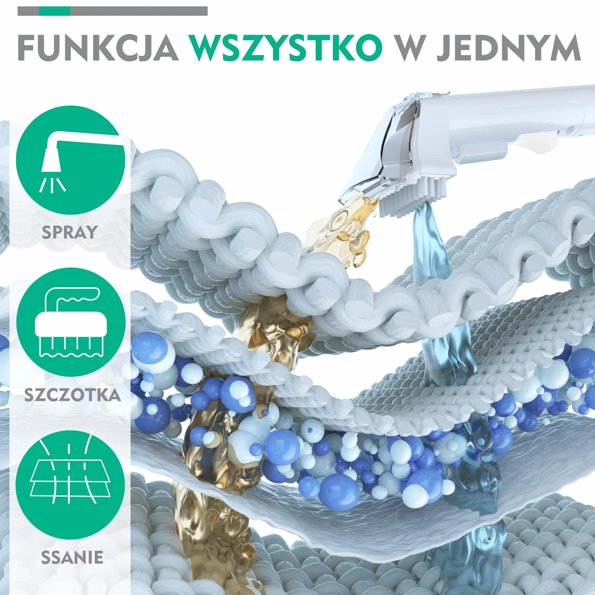 HAUSHOF StainZapper Środek do czyszczenia dywanów 400 W do natryskiwania, szorowania i odkurzania, do czyszczenia dywanów i dywanów z podwójnymi zbiornikami do zasłon i poduszek, zwierząt domowych