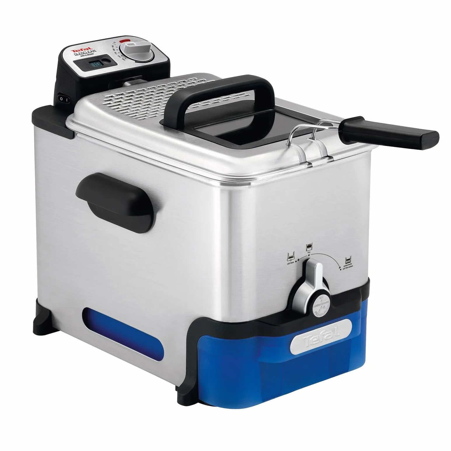 Tefal FR8040 Pro Inox & Design Frytkownica, Stal Szlachetna, 2300 W, 3,5 l, Srebrny/Czarny