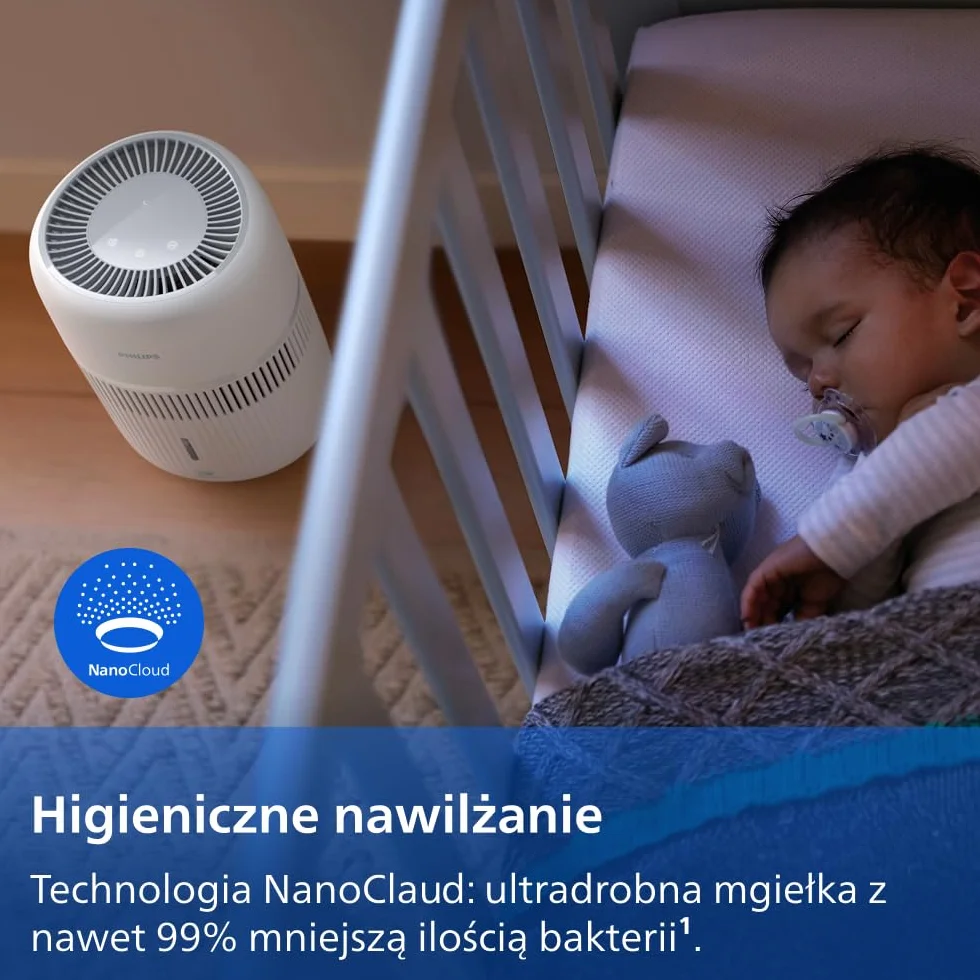 Philips Ewaporacyjny Nawilżacz Powietrza Serii 4000, 3,5 l, 275 ml/h, 41 m², Biały