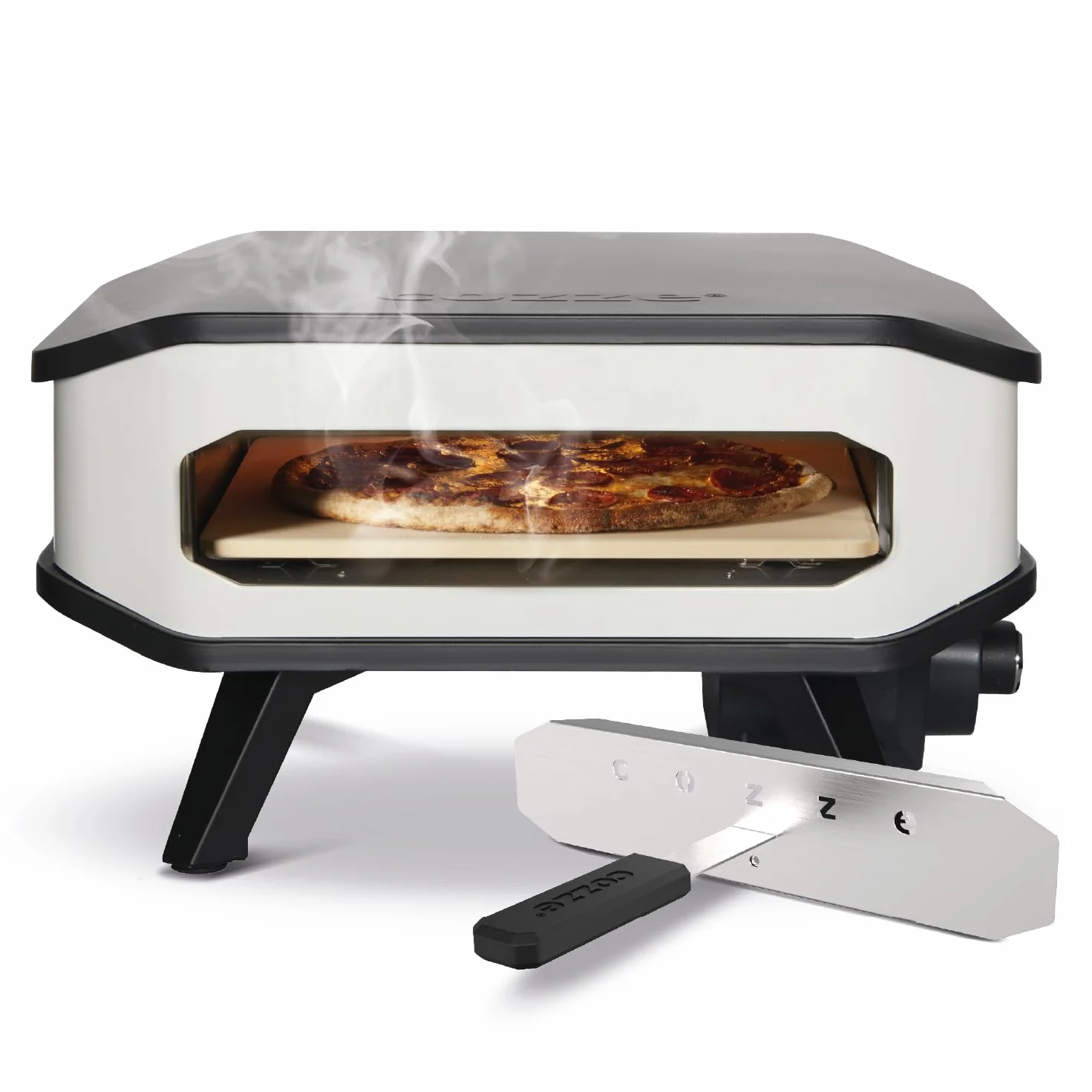 Cozze® Elektryczny piec do pizzy 13" z frontowymi drzwiczkami – do 450 °C, kamień do pizzy w zestawie