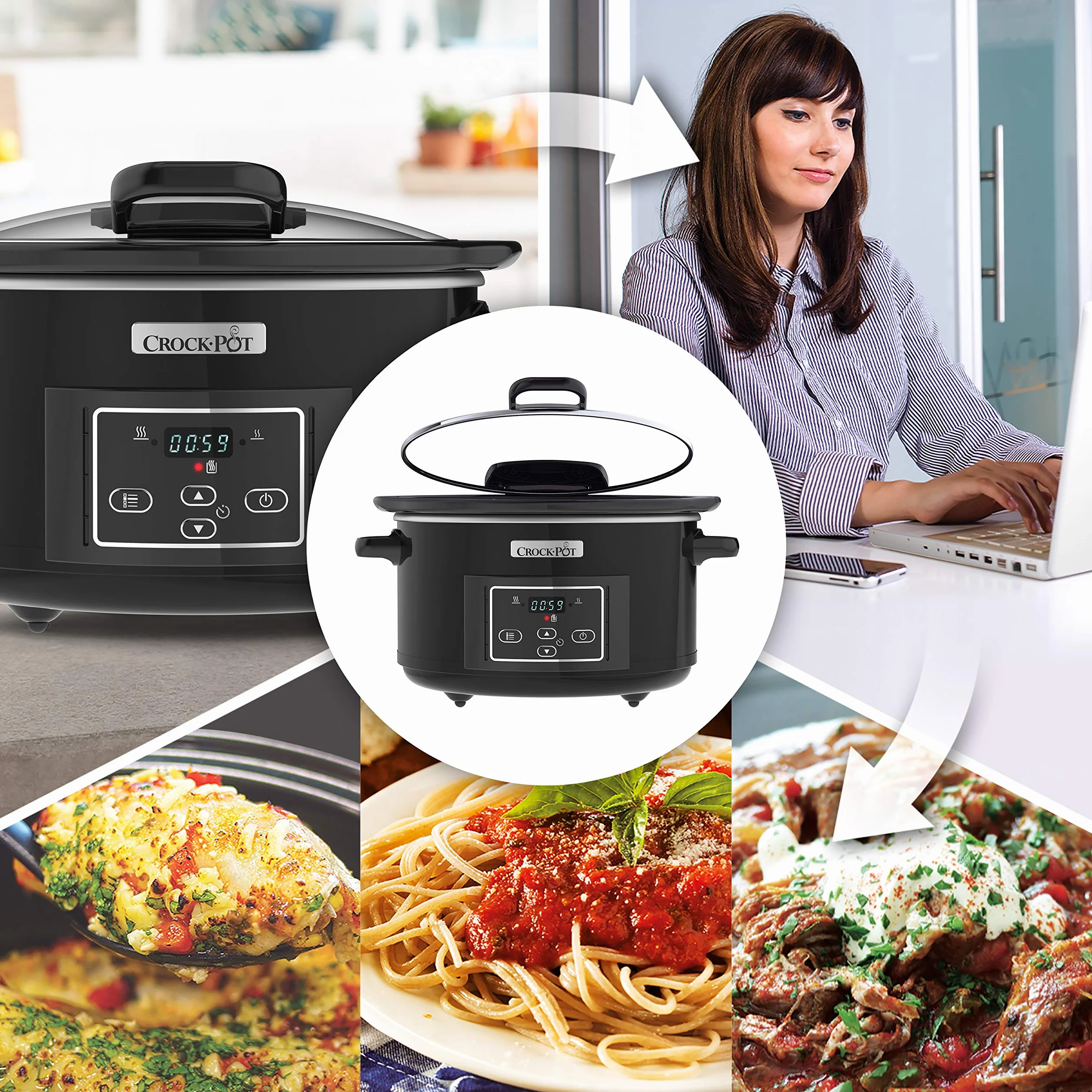 Crock-Pot Csc052X Wolnowar, Czarny, 4,7 l