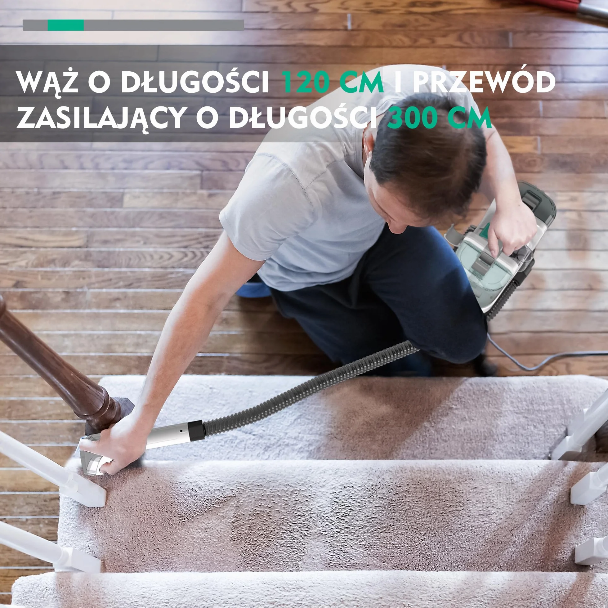 HAUSHOF StainZapper Środek do czyszczenia dywanów 400 W do natryskiwania, szorowania i odkurzania, do czyszczenia dywanów i dywanów z podwójnymi zbiornikami do zasłon i poduszek, zwierząt domowych