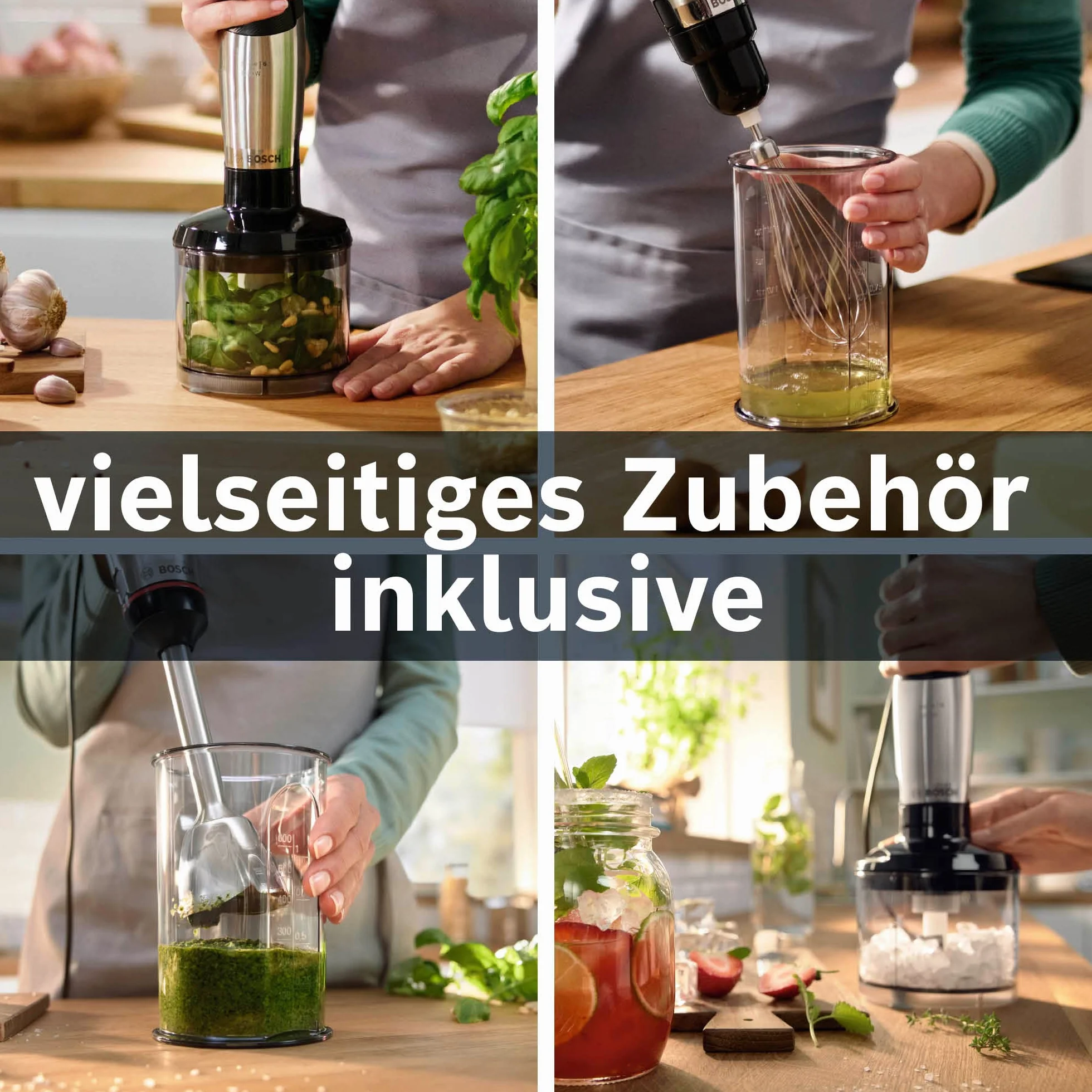 Bosch Ergomaster Serie 6 Blender Ręczny, Srebrny/Czarny, 7.8 x 6 x 39.5 cm
