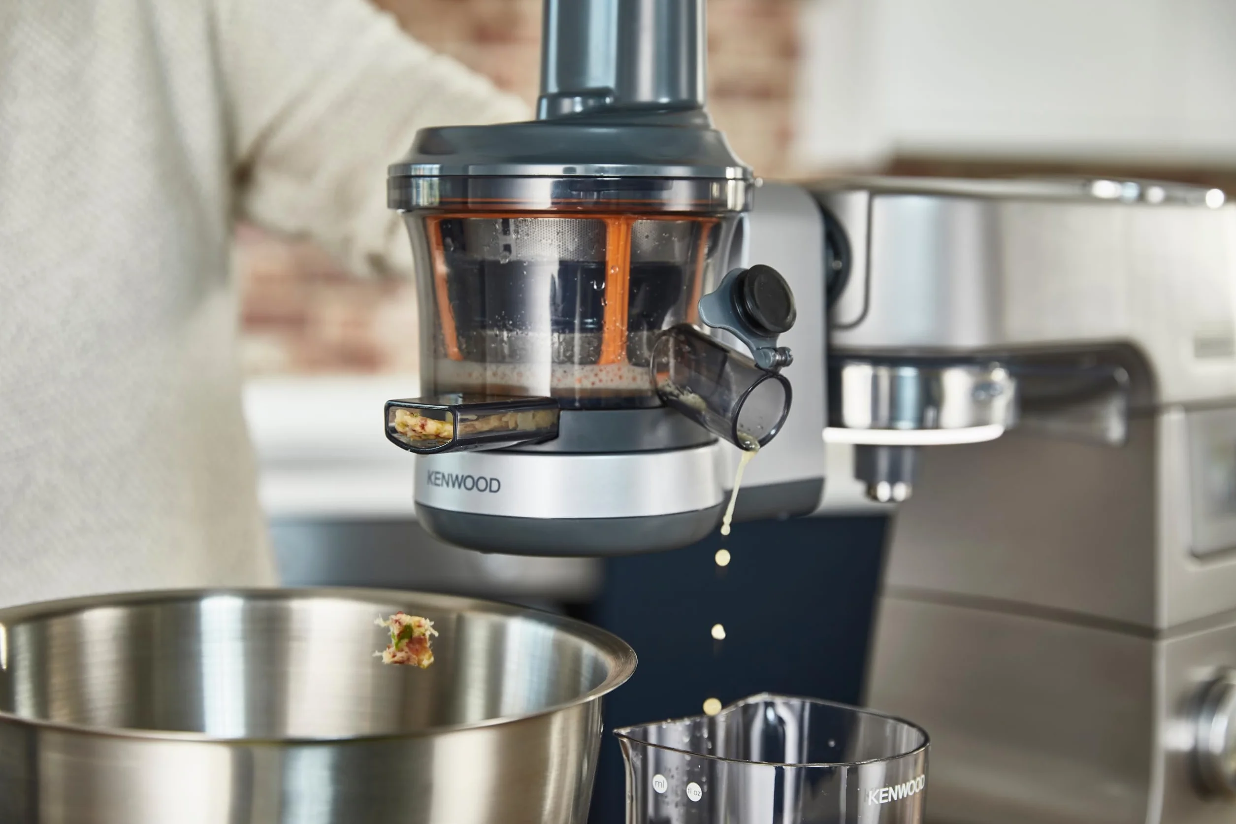 Kenwood KAX720PL Sokowirówka Elektryczna z Pojemnikiem 400 ml Srebrny/Szary