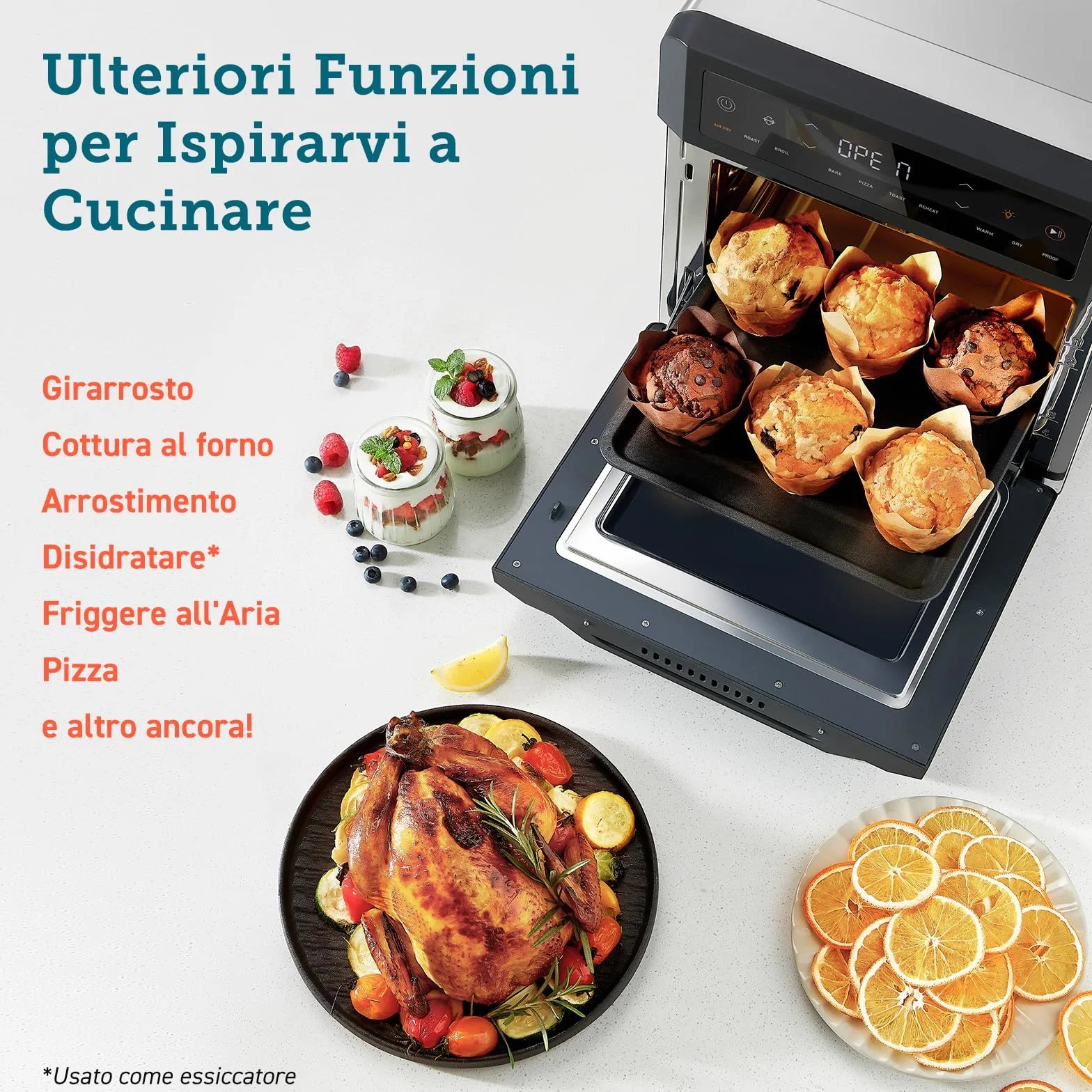 COSORI Frytkownica na gorące powietrze 12 l 11 funkcji Airfryer XXL piec na gorące powietrze mini piekarnik książka z przepisami