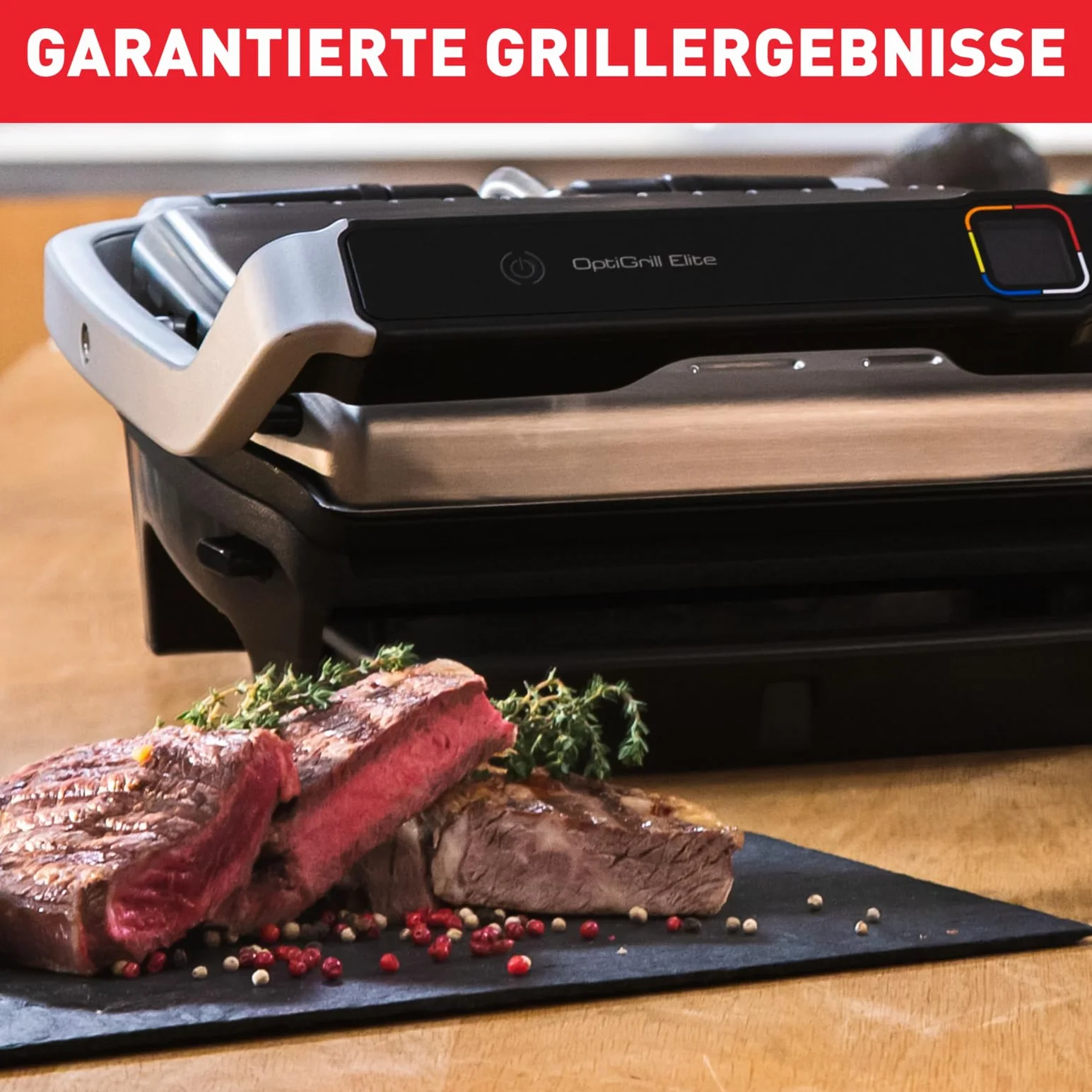 Tefal Optigrill Elite GC750D elektryczny grill 12 programów Grillboost czujnik