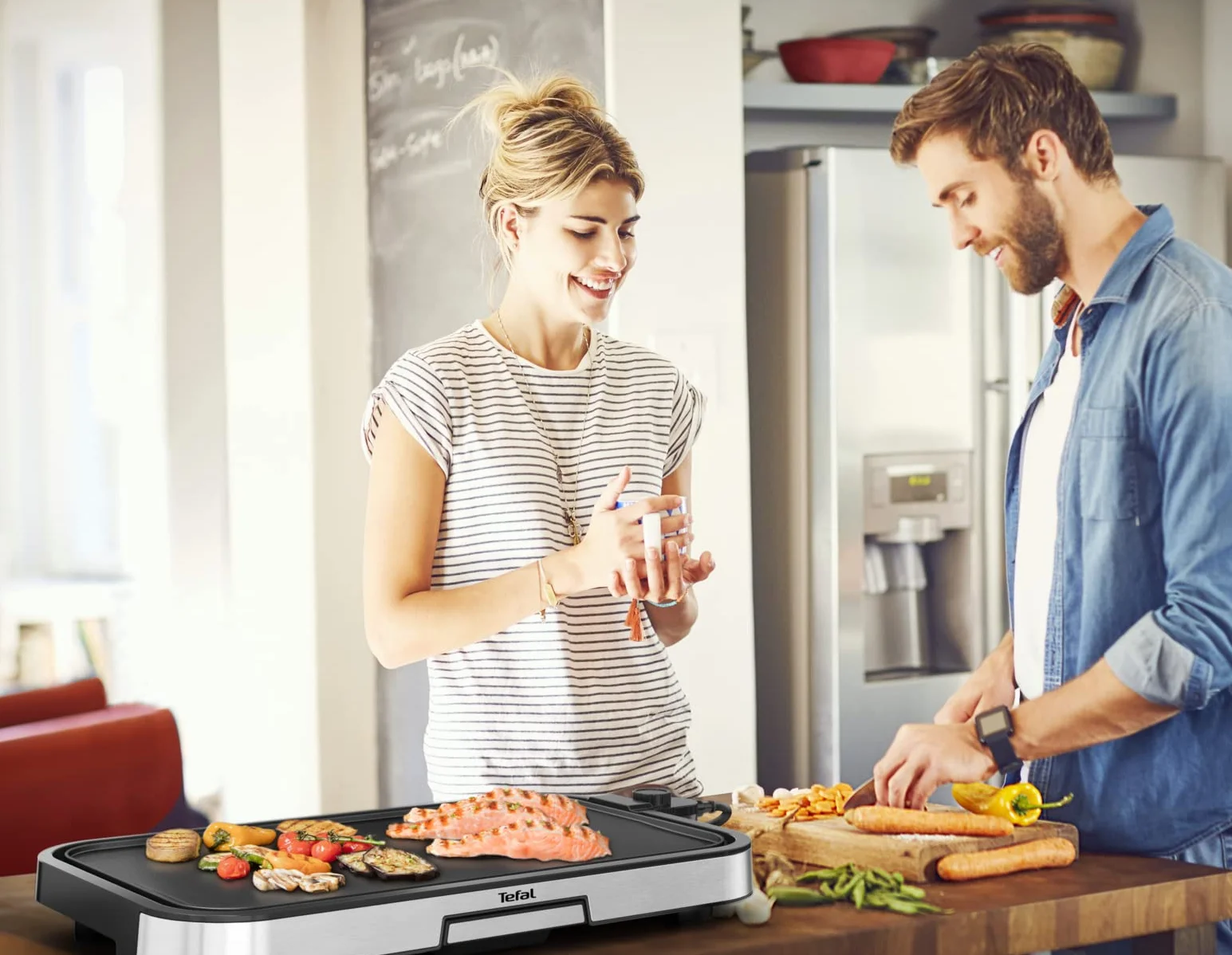 Tefal CB631D Giant Plancha grill dla 12 osób, 2300 W, powierzchnia grillowania XXL, powłoka nieprzywierająca, regulowany termostat