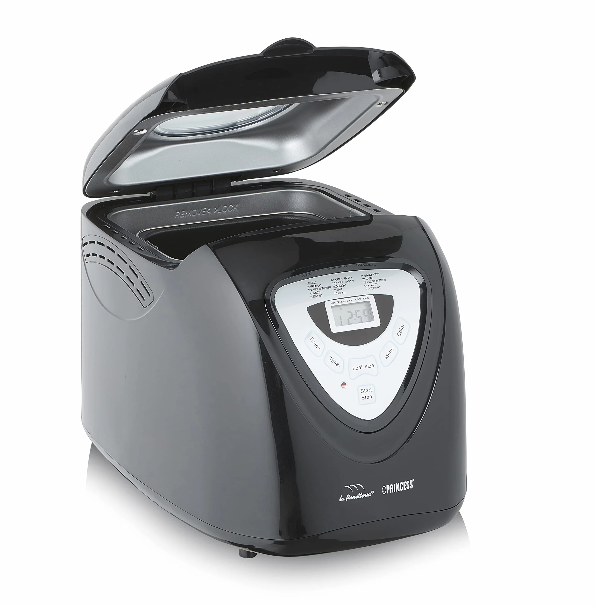 Maszyna do wypieku chleba Princess 152009 Bread Maker – idealna w przypadku specjalnej diety lub alergii na gluten – 15 programów do 900 gramów chleba - moc 600 W