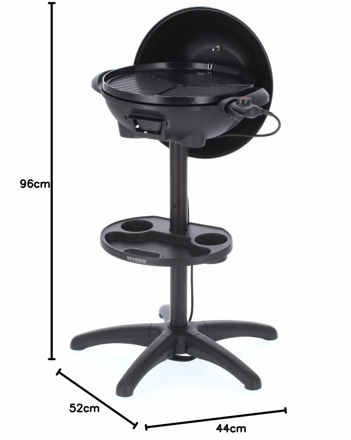 Severin PG 8541 Grill Elektryczny 52x44x96 cm 6,64 kg Czarny