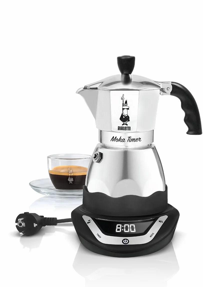 Bialetti 6093 Kawiarka Elektryczna, Aluminium, 365 W, 270 L, Srebrny