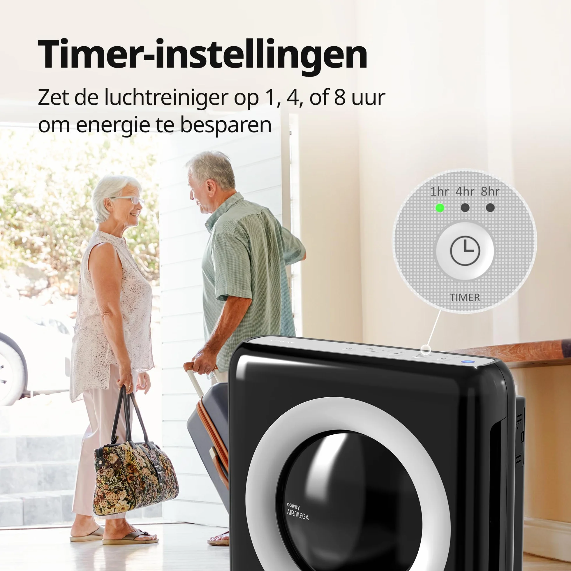 Coway AP-1512HH BK Oczyszczacz Powietrza, Tworzywo Sztuczne, Czarny