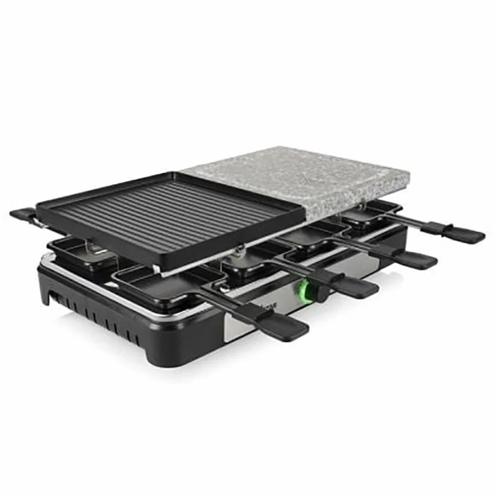 Tristar Raclette Gourmet Set RA-2747-4 1400W 8 Osób Wymienne Płyty Raclette Grill Kamienny Teppanyaki
